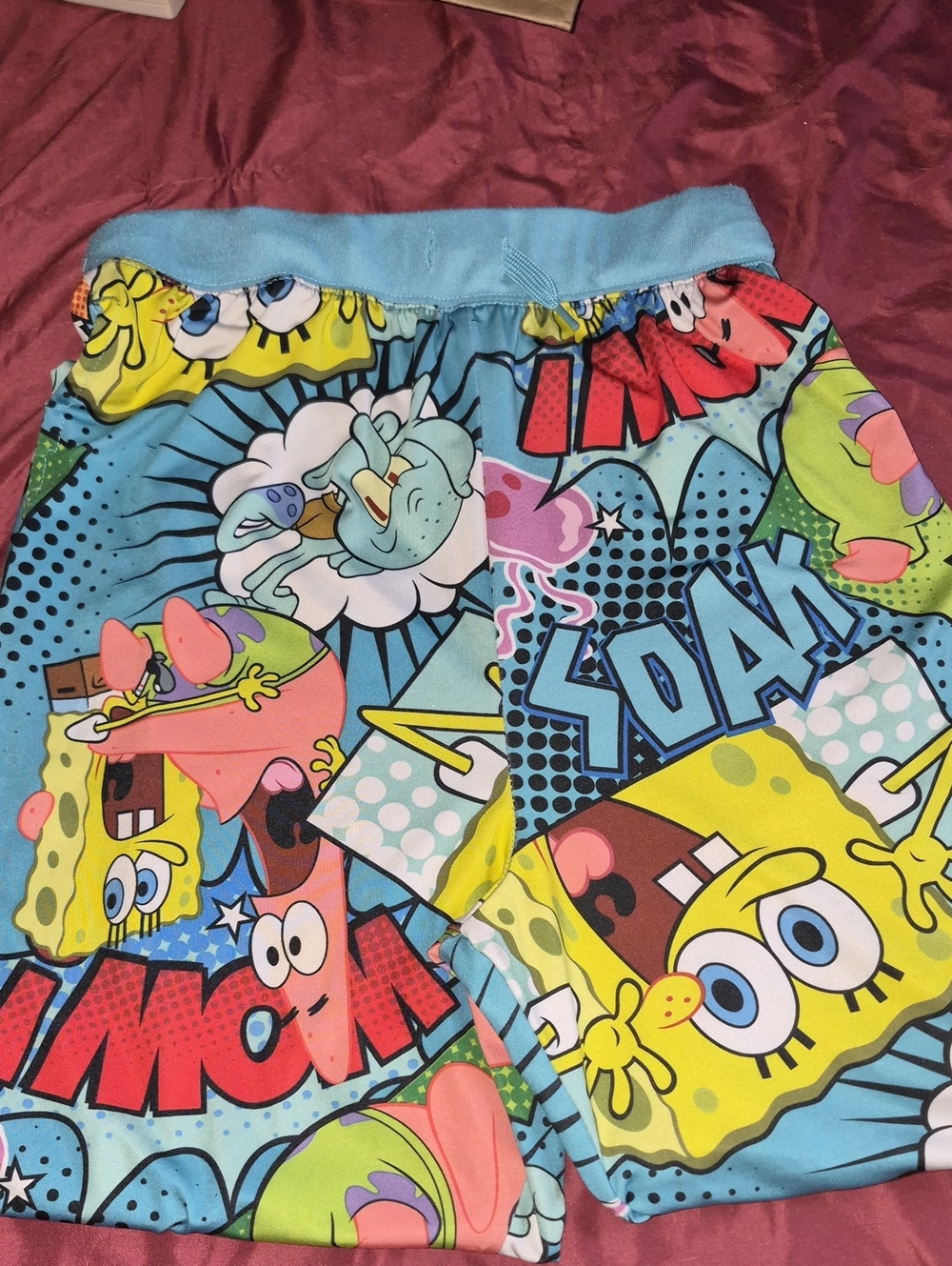 SpongeBob SquarePants Kids Blue Graphic Print Swim/Board Shorts